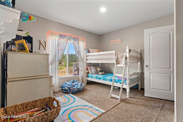 view of carpeted bedroom