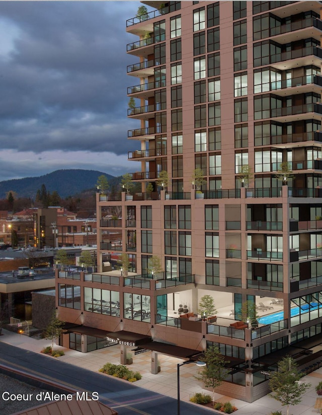 view of property featuring a mountain view