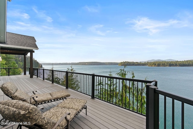 8491 N Mckinley Ln, Hayden, ID 83835 - wooden terrace featuring a water view