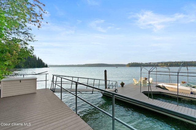 8491 N Mckinley Ln, Hayden, ID 83835 - view of dock featuring a water view