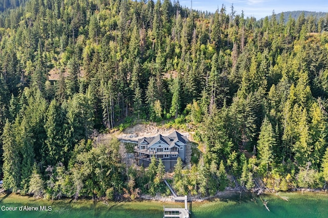 8491 N Mckinley Ln, Hayden, ID 83835 - drone / aerial view with a water view and a view of trees