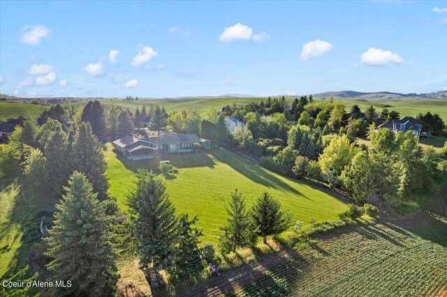 drone / aerial view with a rural view