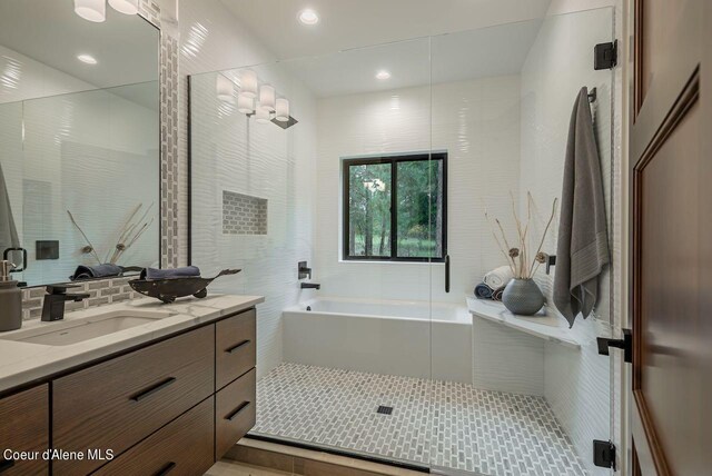 L3B10 N Walden Loop, Rathdrum, ID 83858 - bathroom featuring vanity and separate shower and tub