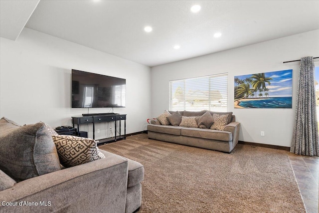 view of carpeted living room