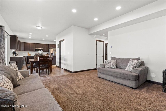 view of carpeted living room