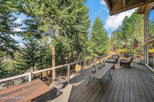 view of wooden terrace