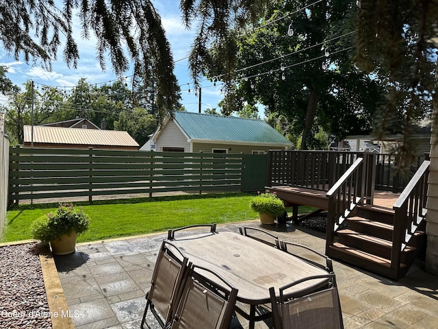 view of patio featuring a deck