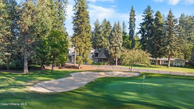 view of community featuring a lawn