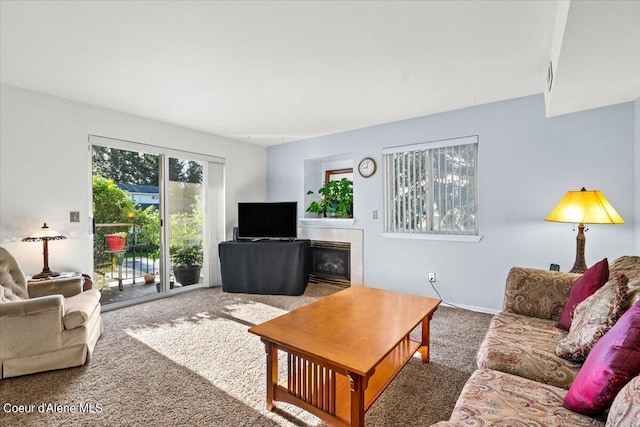 view of carpeted living room