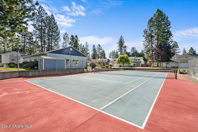 view of sport court