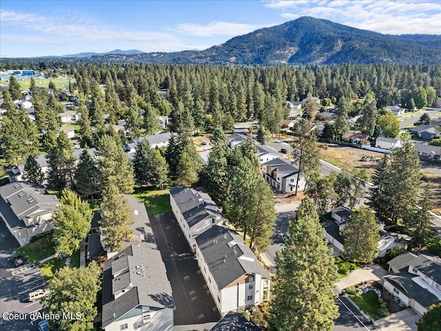 aerial view featuring a mountain view