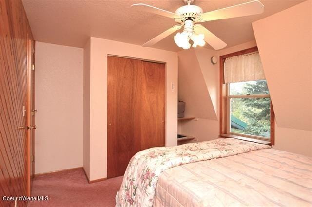 169 Westfall Ln, Kamiah, ID 83536 - carpeted bedroom featuring a closet and a ceiling fan