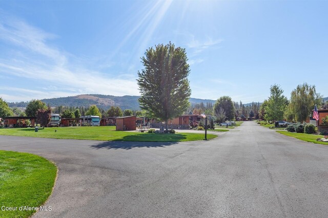 view of road featuring a mountain view