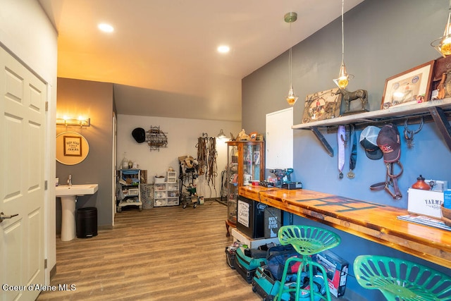 interior space featuring hardwood / wood-style floors