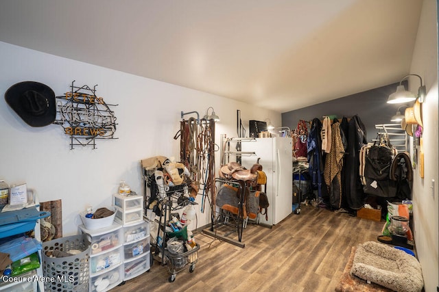 miscellaneous room with hardwood / wood-style flooring