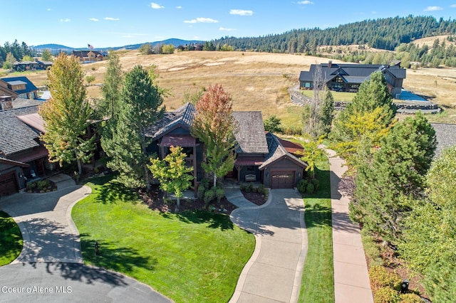 17023 S Citrine Dr, Coeur Dalene, ID 83814 - bird's eye view featuring a mountain view