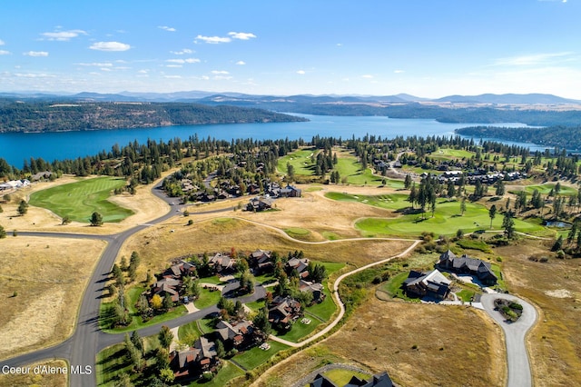 17023 S Citrine Dr, Coeur Dalene, ID 83814 - drone / aerial view featuring a water and mountain view and golf course view