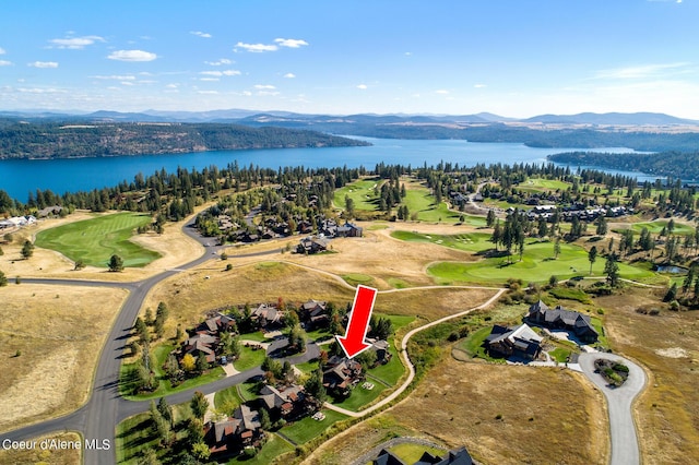 17023 S Citrine Dr, Coeur Dalene, ID 83814 - drone / aerial view featuring a water and mountain view