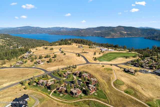 17023 S Citrine Dr, Coeur Dalene, ID 83814 - drone / aerial view featuring a water and mountain view
