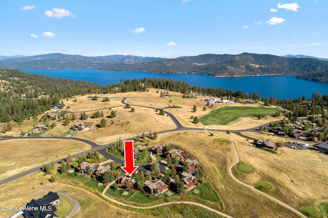 17023 S Citrine Dr, Coeur Dalene, ID 83814 - drone / aerial view with a water and mountain view