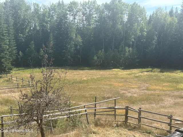 view of yard featuring a rural view