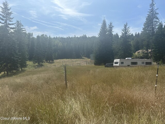 view of yard featuring a rural view