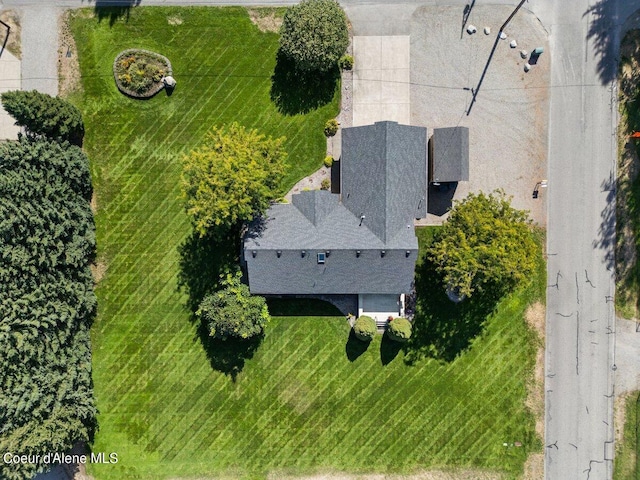 aerial view with a rural view