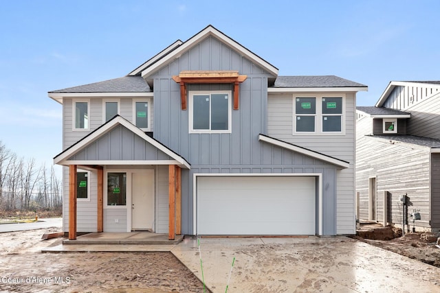 view of front of house featuring a garage