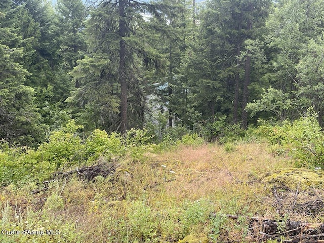 view of landscape featuring a view of trees