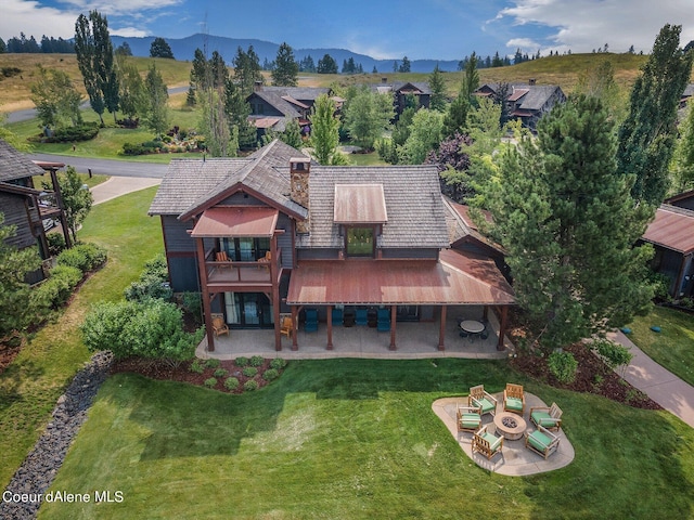 17021 S Citrine Dr, Coeur Dalene, ID 83814 - drone / aerial view with a mountain view