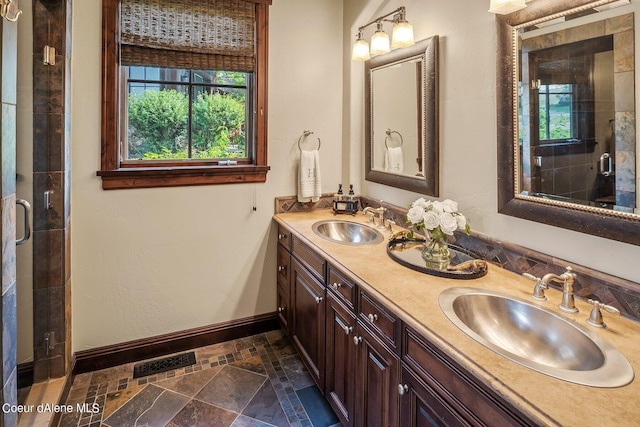 17021 S Citrine Dr, Coeur Dalene, ID 83814 - full bathroom with plenty of natural light, a stall shower, and a sink