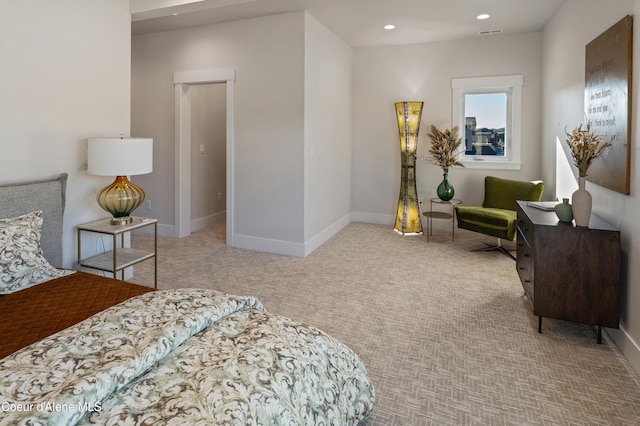 view of carpeted bedroom