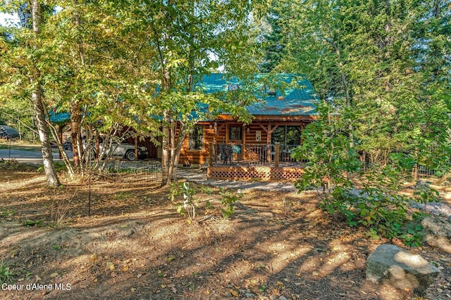 view of front of house with covered porch