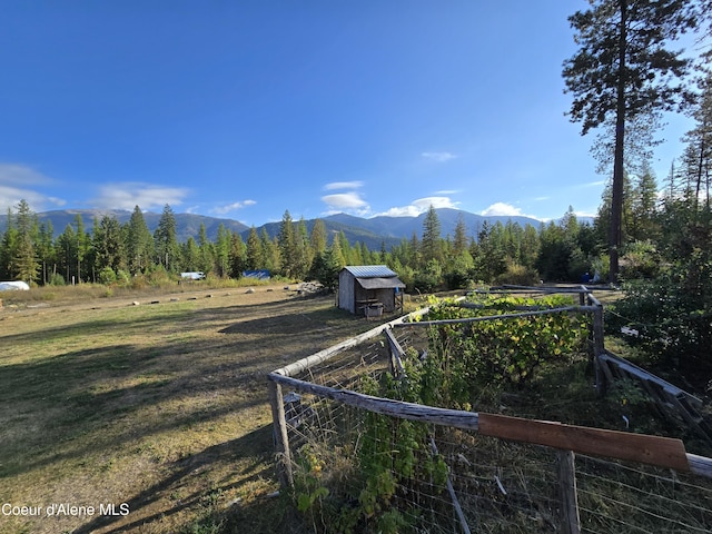 property view of mountains with a rural view