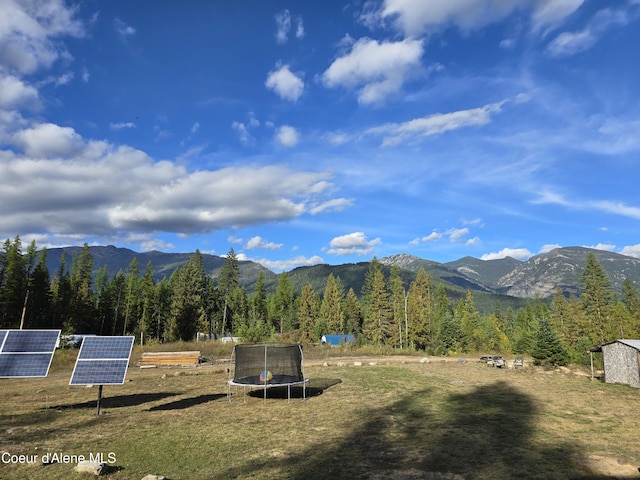 property view of mountains with a view of trees