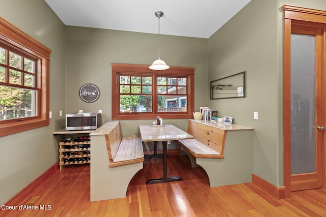 dining room with wood-type flooring