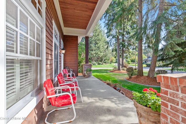 view of patio / terrace with a porch