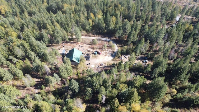 1452 Grizzly Gap Rd, Naples, ID 83847 - aerial overview of property's location featuring a heavily wooded area