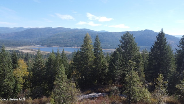 property view of mountains featuring a water view