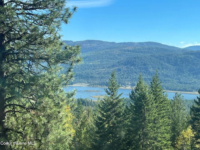 property view of mountains featuring a water view