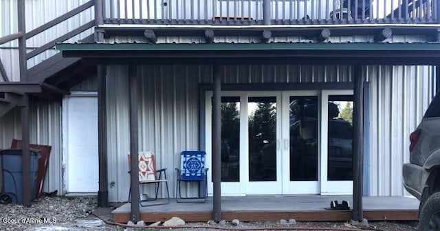 1452 Grizzly Gap Rd, Naples, ID 83847 - view of home's exterior with french doors