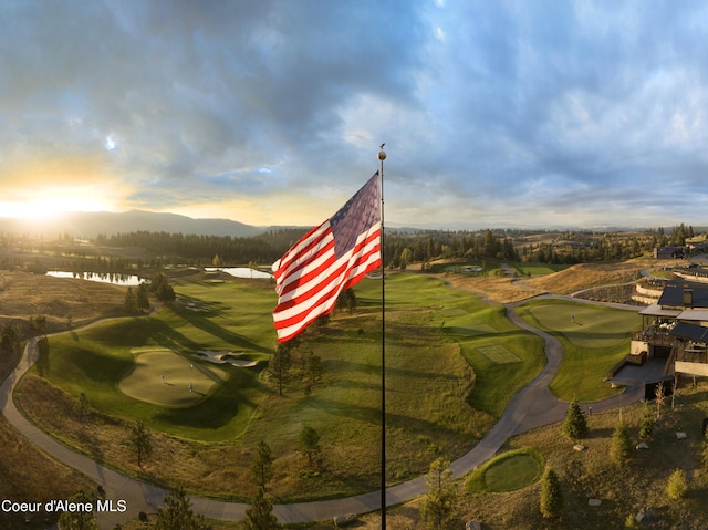 15374 S Chalone Dr, Coeur Dalene, ID 83814 - exterior space featuring a mountain view and view of golf course