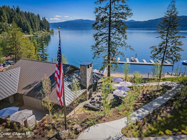 15374 S Chalone Dr, Coeur Dalene, ID 83814 - property view of water featuring a mountain view