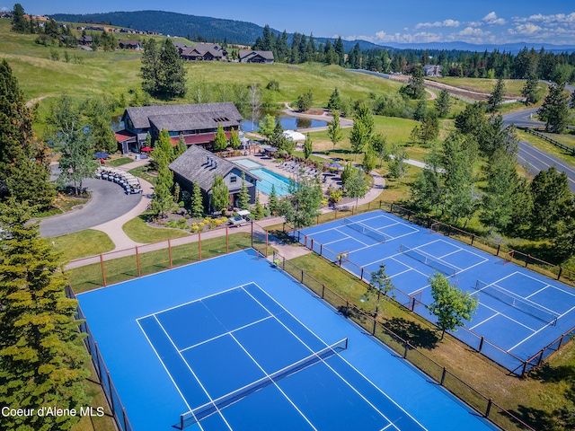 15374 S Chalone Dr, Coeur Dalene, ID 83814 - birds eye view of property featuring a mountain view