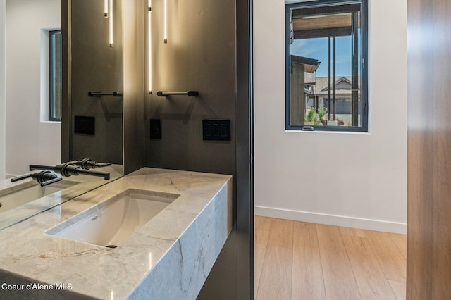 15374 S Chalone Dr, Coeur Dalene, ID 83814 - bathroom featuring wood finished floors and vanity
