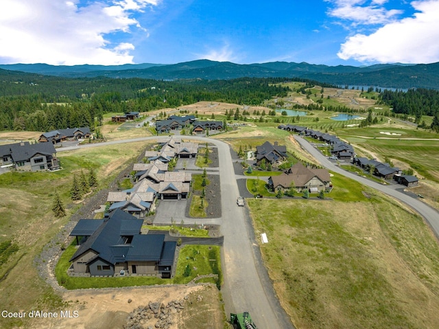 15374 S Chalone Dr, Coeur Dalene, ID 83814 - aerial view of property's location featuring a water and mountain view and nearby suburban area