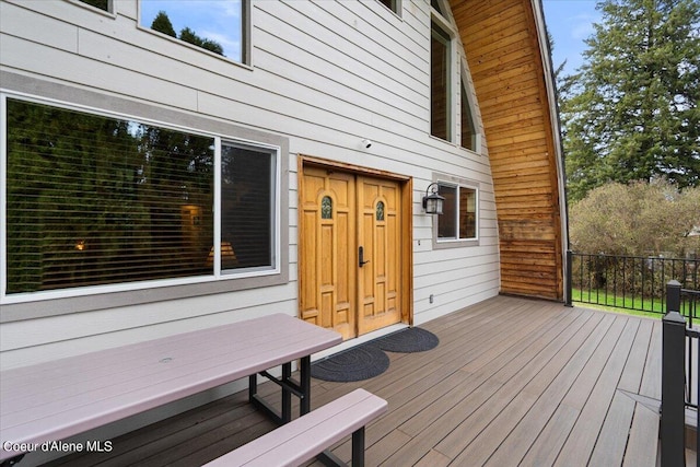 view of wooden deck