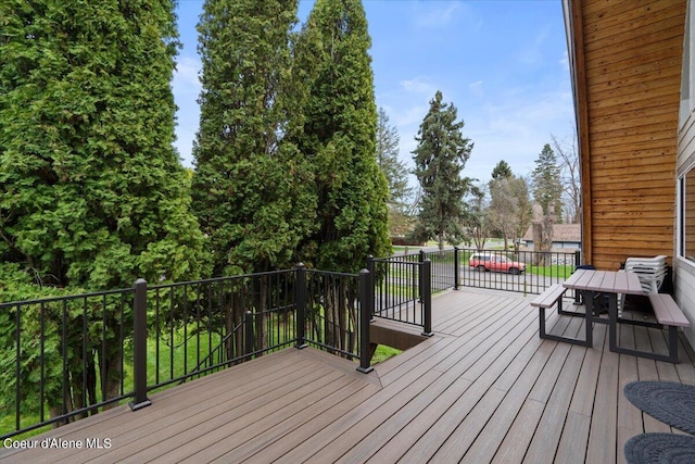 view of wooden deck