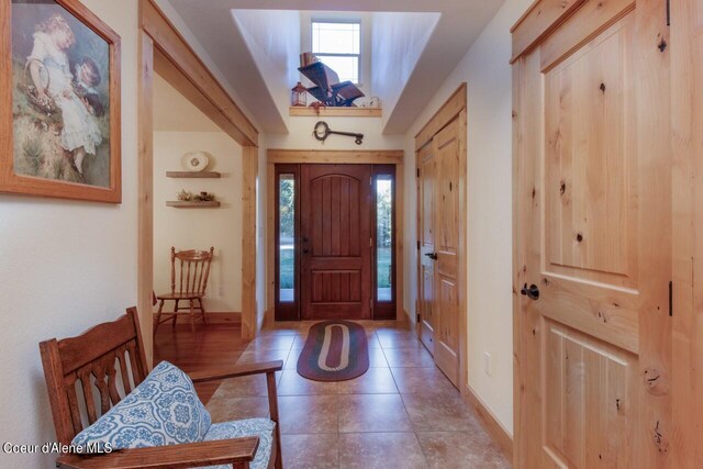 view of tiled entrance foyer