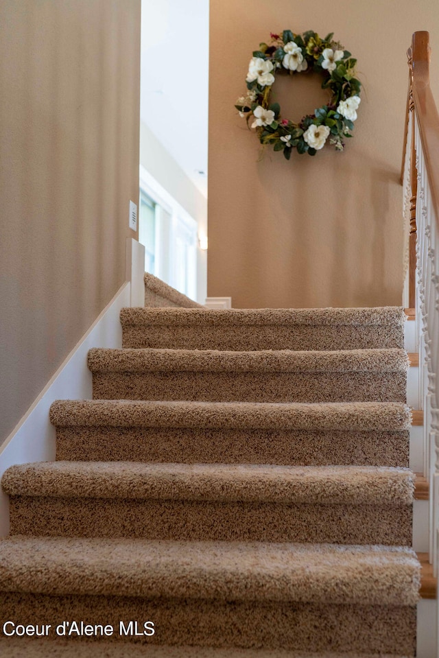 view of stairway